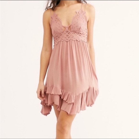 ❤️NWT Free People Adella dusty pink dress - Picture 2 of 8